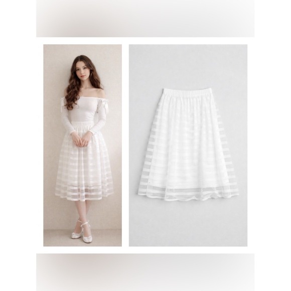 The Unbranded Brand Dresses & Skirts - Womens Tulle Balletcore Skirt Size Large Sheer Coquette Fairy Soft Girl Flowy